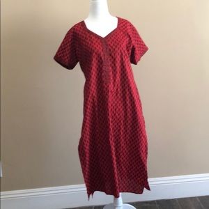 Red tunic dress